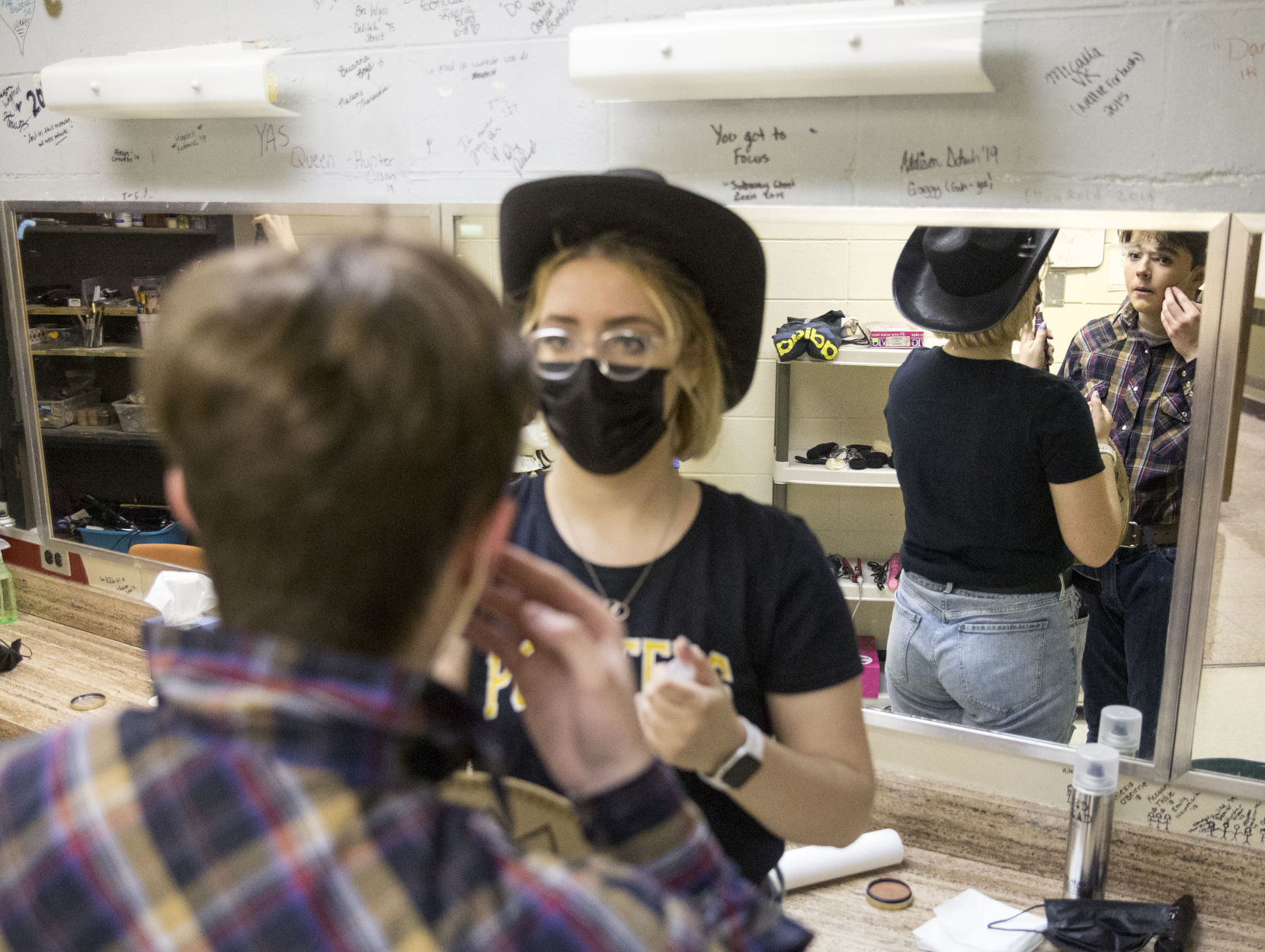Doing makeup for 'Oklahoma!'